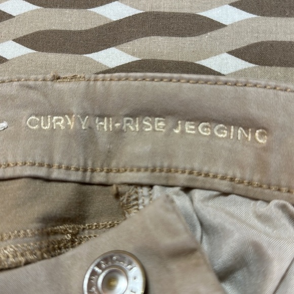 American Eagle Super Stretch Curvy High Rise Tan Jegging Size 0 Long - Picture 7 of 7